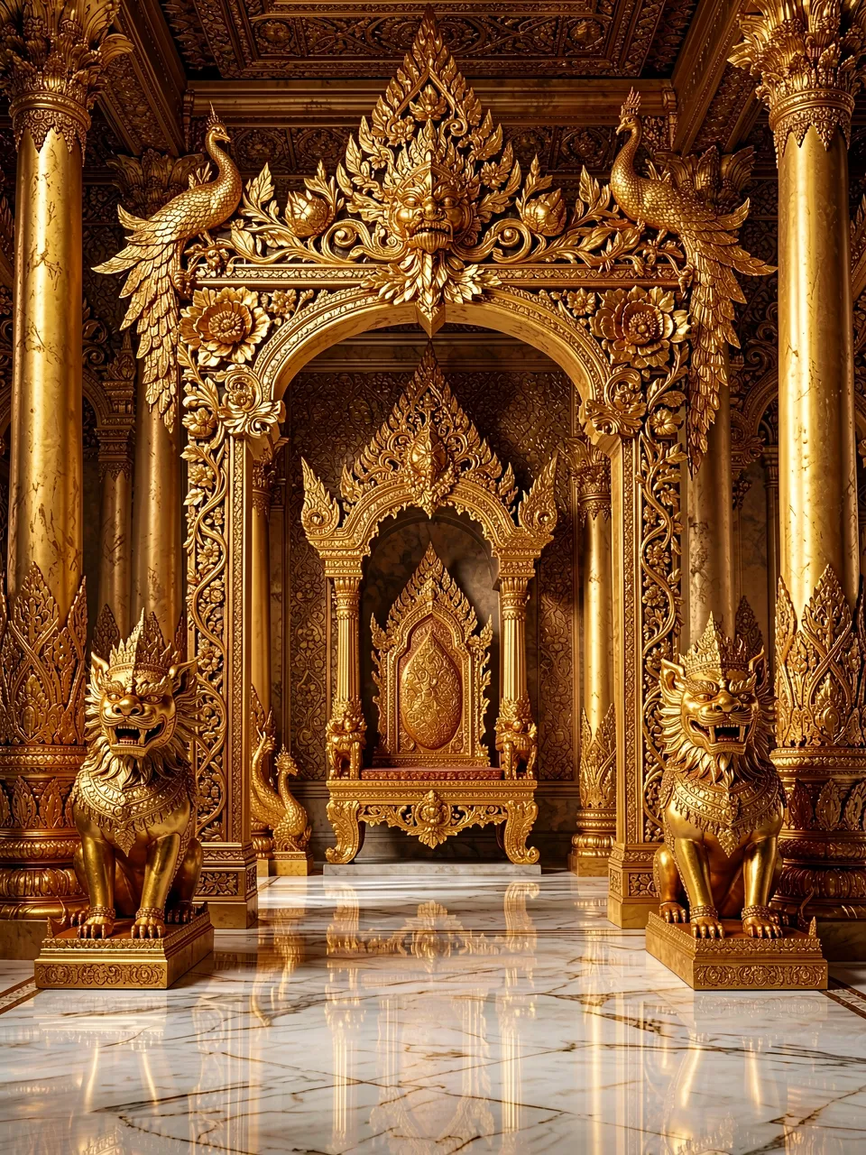 Peacock Throne Chinthe Guard
